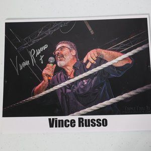 Vince Russo Signed Paper Picture Autograph 10x8